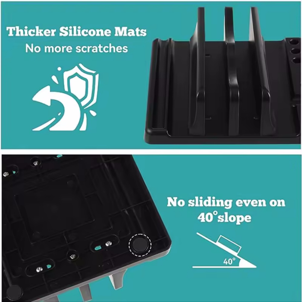 Single/Dual-Slot Vertical Lapt - đánh giá và giá Laptop Stand Riser