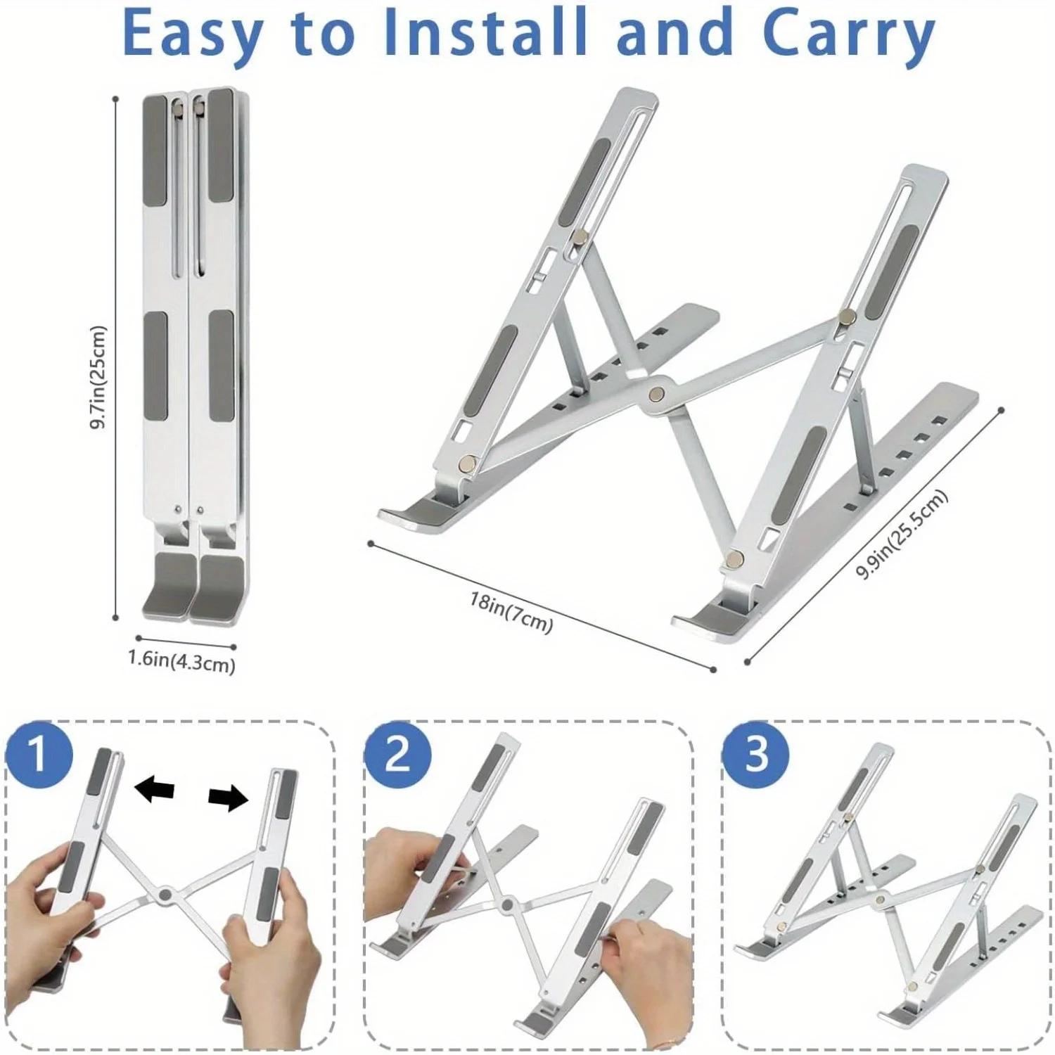 Foldable Aluminum Laptop Riser - đánh giá và giá Laptop Stand Riser